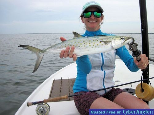 Lindsey Lewis Sarasota Bay Ultra Hair Clouser fly Spanish mackerel