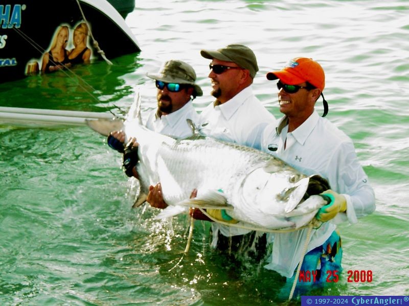 144 lb tarpon caught in Boca!