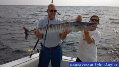 Capt Rod with a nice wahoo caught with New Lattitude_