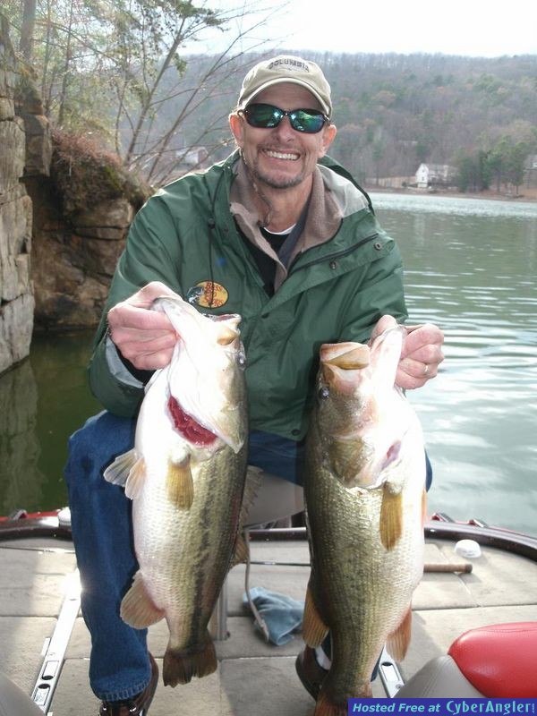 Big Winter bass on rock bluffs