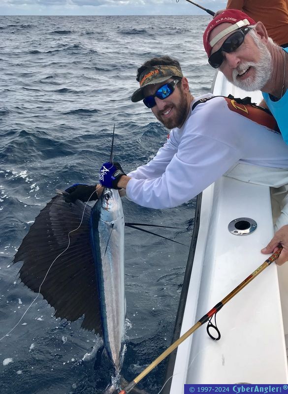 Rob caught our smallest sailfish today