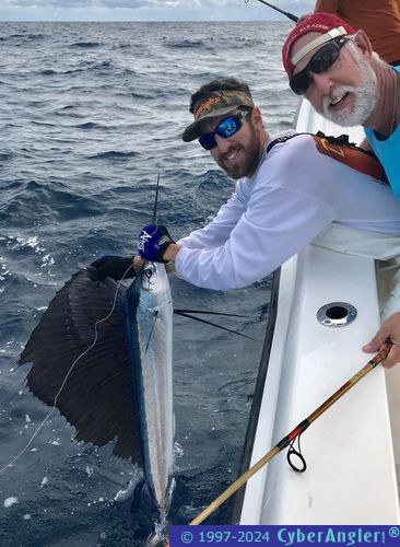 Rob caught our smallest sailfish today
