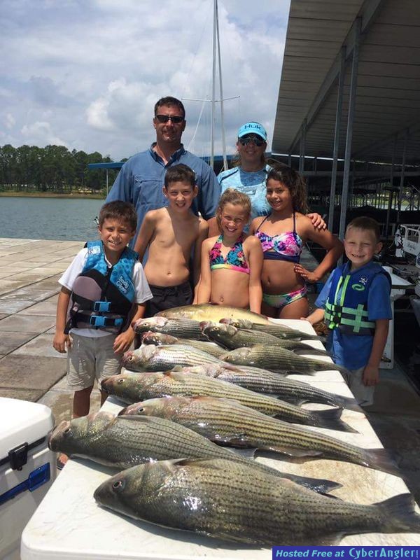 Clarks hill hybrids and stripers