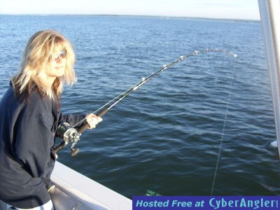 Fighting a striper