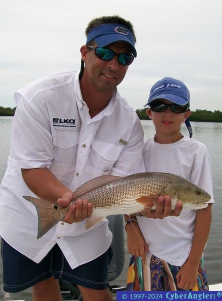 Connor dameon with his first Redfish.