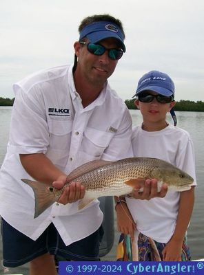 Connor dameon with his first Redfish.