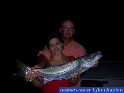 Lindsay with her first crystal river snook
