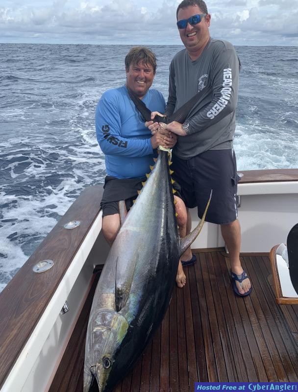 Huge Yellowfin Tuna Caught on a Deep Sea Fishing Charter