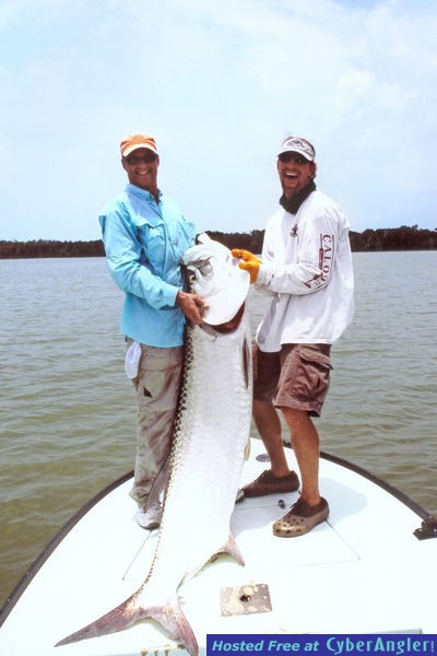 Largest guided tarpon yet! Quint Drennan..165lb. on Fly