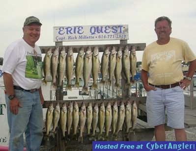 Walleye charters on Lake Erie are fun and economical