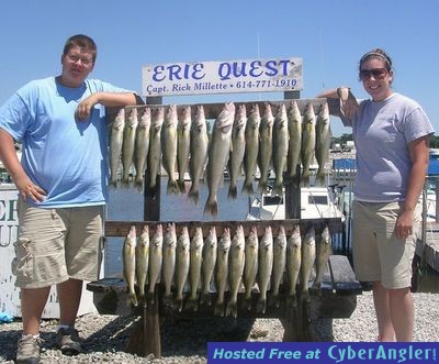 Walleye charters on Lake Erie are fun for the family