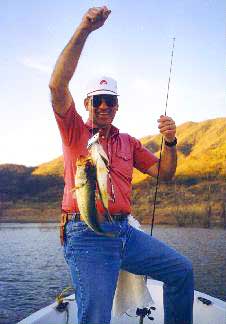 Three to four pound bass are the norm, while fish in the ten pound range are common.